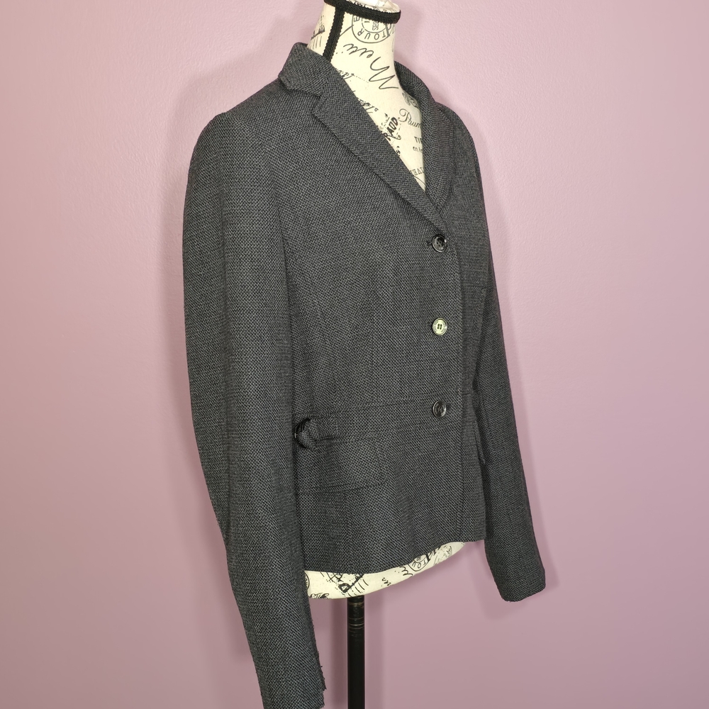 Calvin Klein Charcoal Gray Blazer Career Classy 10 - Picture 8 of 12